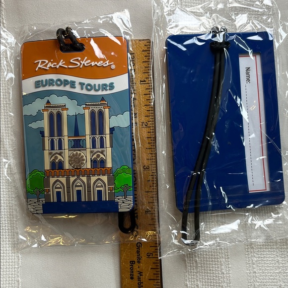 2 Rick Steves Europe Tours Luggage Tags, New - Picture 4 of 7